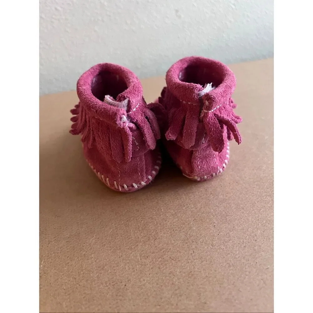 Minnetonka Infant's Back Flap Bootie leather upper size 2